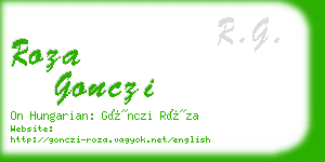 roza gonczi business card